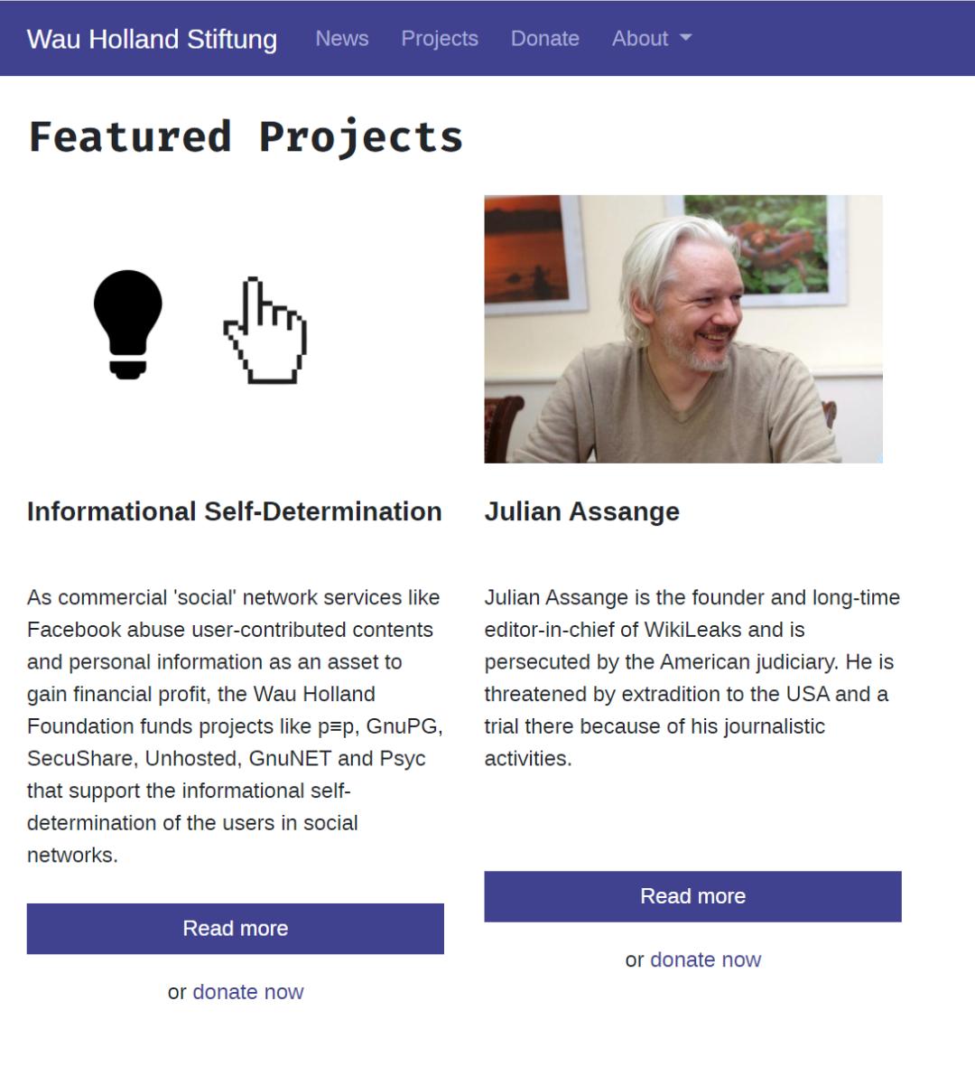 （Wau Holland Foundation 官網上醒 …